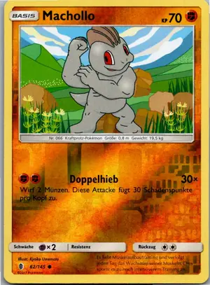 Pokémon-Karte Machollo 62/145 Stunde der Wächter