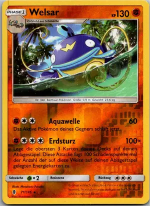 Pokémon-Karte Welsar 71/145 Stunde der Wächter