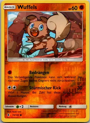 Pokémon-Karte Wuffels 73/145 Stunde der Wächter