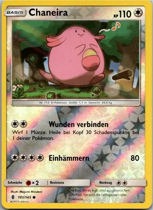 Pokémon-Karte Chaneira 101/145 Stunde der Wächter