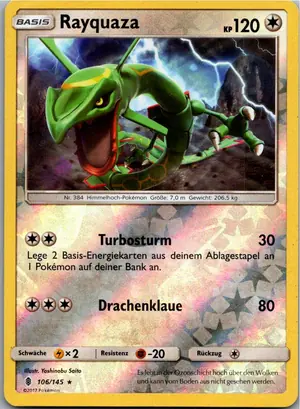 Pokémon-Karte Rayquaza 106/145 Stunde der Wächter