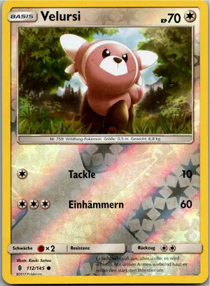 Pokémon-Karte Velursi 112/145 Stunde der Wächter