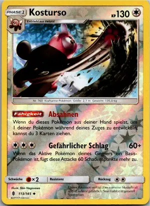 Pokémon-Karte Kosturso 113/145 Stunde der Wächter