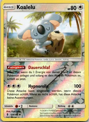 Pokémon-Karte Koalelu 114/145 Stunde der Wächter