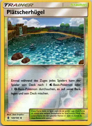Pokémon-Karte Plätscherhügel 120/145 Stunde der Wächter