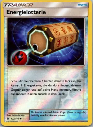 Pokémon-Karte Energielotterie 122/145 Stunde der Wächter