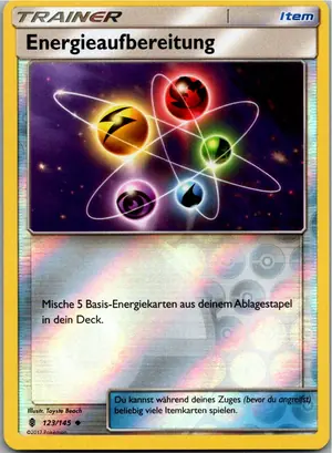 Pokémon-Karte Energieaufbereitung 123/145 Stunde der Wächter