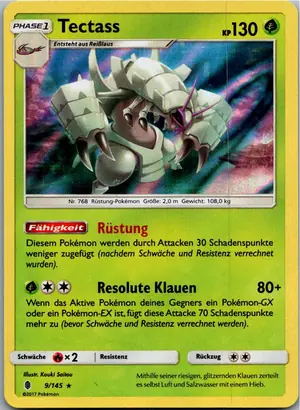 Pokémon-Karte Tectass 9/145 Stunde der Wächter