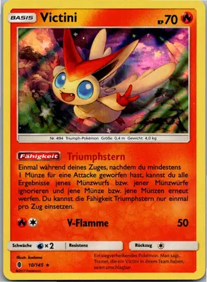 Pokémon-Karte Victini 10/145 Stunde der Wächter