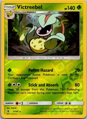 Pokémon-Karte Victreebel Sarzenia 3/145 Stunde der Wächter