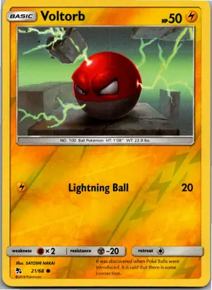 Pokémon-Karte Voltorb Voltoball 21/68 Verborgenes Schicksal