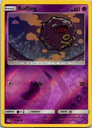 Pokémon-Karte Koffing Smogon 28/68 Verborgenes Schicksal