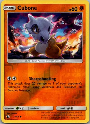 Pokémon-Karte Cubone Tragosso 37/68 Verborgenes Schicksal