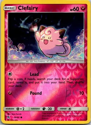 Pokémon-Karte Clefairy Piepi 38/68 Verborgenes Schicksal