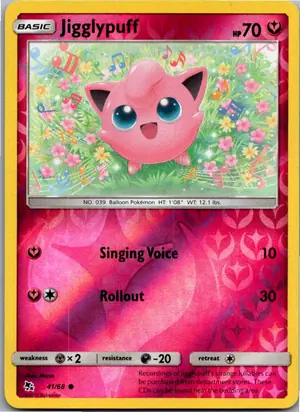 Pokémon-Karte Jigglypuff Pummeluff 41/68 Verborgenes Schicksal