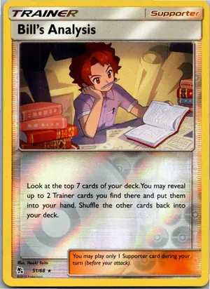 Pokémon-Karte Bill’s Analysis Bills Analyse 51/68 Verborgenes Schicksal