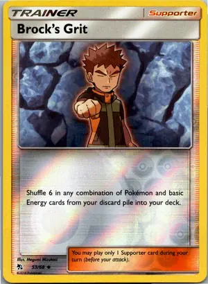 Pokémon-Karte Brock’s Grit 53/68 Verborgenes Schicksal