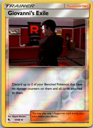 Pokémon-Karte Giovanni’s Exile Giovannis Exil 57/68 Verborgenes Schicksal