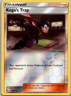 Pokémon-Karte Koga’s Trap Kogas Falle 59/68 Verborgenes Schicksal