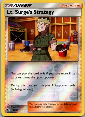 Pokémon-Karte Lt. Surge’s Strategy 60/68 Verborgenes Schicksal