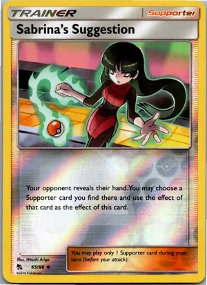 Pokémon-Karte Sabrina’s Suggestion 65/68 Verborgenes Schicksal