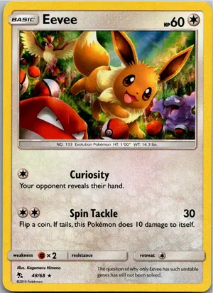 Pokémon-Karte Evoli 48/68 Verborgenes Schicksal