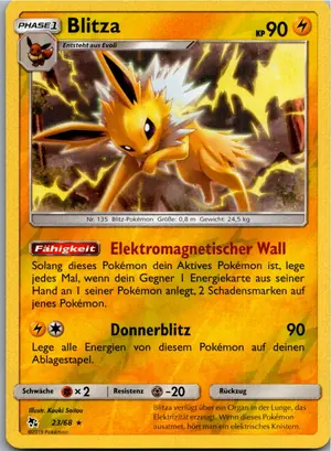 Pokémon-Karte Blitza 23/68 Verborgenes Schicksal