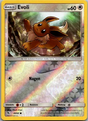 Pokémon-Karte Evoli 49/68 Verborgenes Schicksal