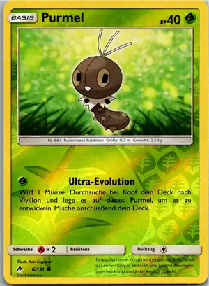 Pokémon-Karte Purmel 6/131 Grauen Der Lichtfinsternis