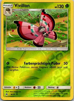 Pokémon-Karte Vivillon 8/131 Grauen Der Lichtfinsternis