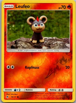 Pokémon-Karte Leufeo 18/131 Grauen Der Lichtfinsternis