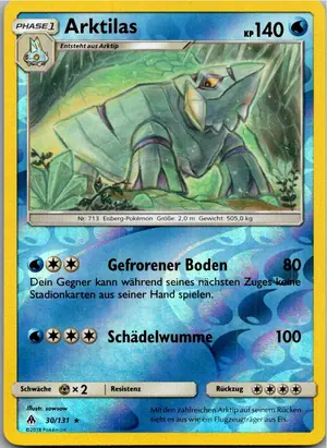 Pokémon-Karte Arktilas 30/131 Grauen Der Lichtfinsternis