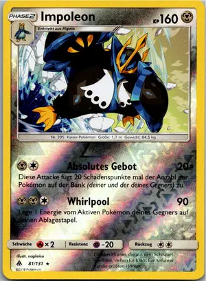 Pokémon-Karte Impoleon 81/131 Grauen Der Lichtfinsternis