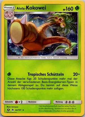 Pokémon-Karte Alola-Kokowei 2/131 Grauen Der Lichtfinsternis