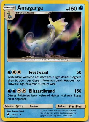 Pokémon-Karte Amagarga 28/131 Grauen Der Lichtfinsternis