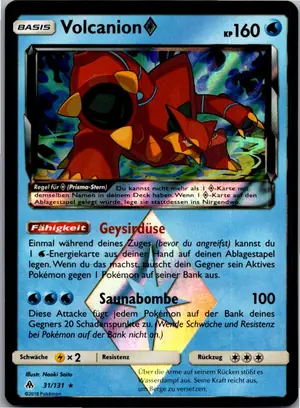 Pokémon-Karte Volcanion Prisma-Stern 31/131 Grauen Der Lichtfinsternis
