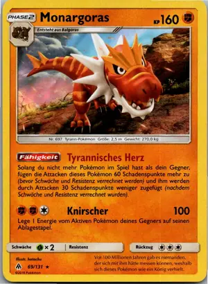 Pokémon-Karte Monargoras 69/131 Grauen Der Lichtfinsternis
