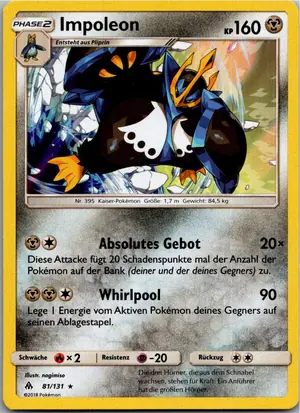 Pokémon-Karte Impoleon 81/131 Grauen Der Lichtfinsternis