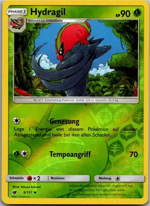 Pokémon-Karte Hydragil 9/111 Aufziehen der Sturmröte