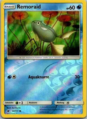 Pokémon-Karte Remoraid 22/111 Aufziehen der Sturmröte