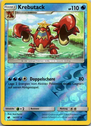 Pokémon-Karte Krebutack 25/111 Aufziehen der Sturmröte