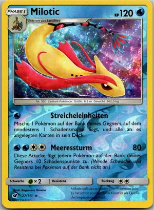 Pokémon-Karte Milotic 27/111 Aufziehen der Sturmröte