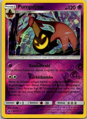 Pokémon-Karte Pumpdjinn 45/111 Aufziehen der Sturmröte