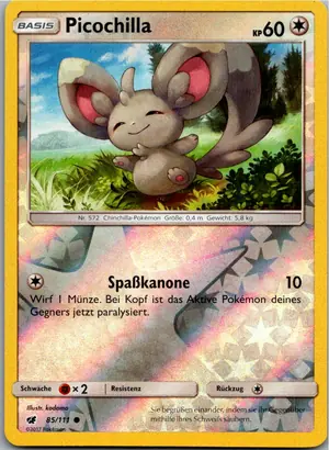 Pokémon-Karte Picochilla 85/111 Aufziehen der Sturmröte