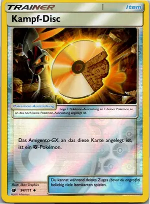 Pokémon-Karte Kampf-Disc 94/111 Aufziehen der Sturmröte