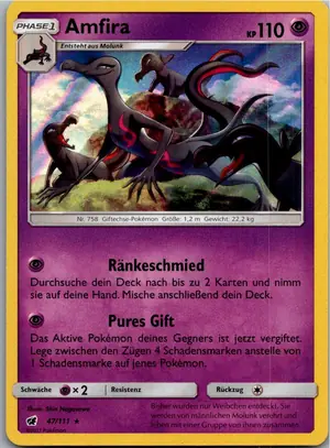 Pokémon-Karte Amfira 47/111 Aufziehen der Sturmröte