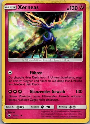 Pokémon-Karte Xerneas 73/111 Aufziehen der Sturmröte