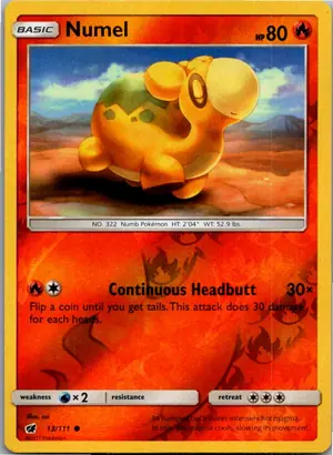 Pokémon-Karte Numel Camaub 13/111 Aufziehen der Sturmröte
