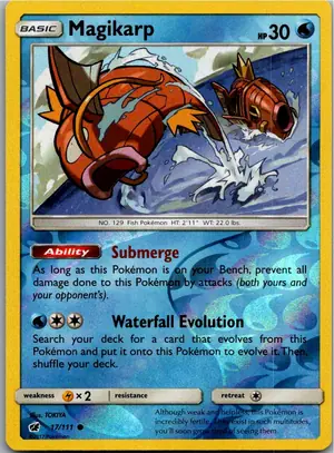 Pokémon-Karte Magikarp Karpador 17/111 Aufziehen der Sturmröte
