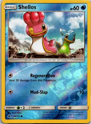 Pokémon-Karte Shellos Schalellos 29/111 Aufziehen der Sturmröte